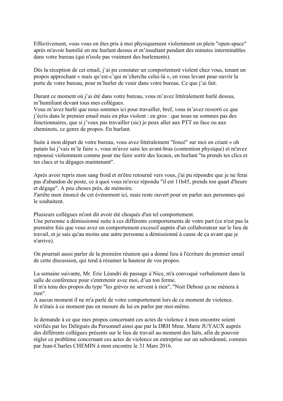 Réponse adressée à Jean-Charles Chemin — page 2 sur 8